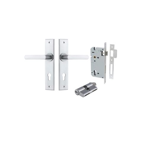 Door TRA12368KENTR60KK Lever Osaka Chamfered Euro Pair Brushed Chrome Ctc85mm
