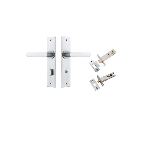 Door TRA12368KPRIV60 Lever Osaka Chamfered Privacy Brushed Chrome CTC85 Kit
