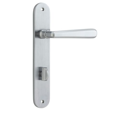 Door TRA12376P85 Lever Copenhagen Oval Priv Pr BC Ctc85mm H240xw40xp61mm