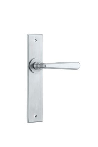Door TRA12380 Lever Copenhagen Chamfered Latch Pair Brushed Chrome