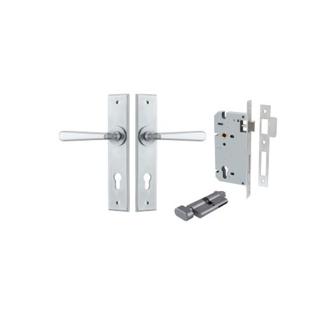 Door TRA12380KENTR60KT Lever Copenhagen Chamfered Euro Pair Brushed Chrome