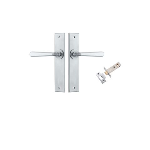 Door TRA12380KPASS60 Lever Copenhagen Chamfered Brushed Chrome Passage Kit