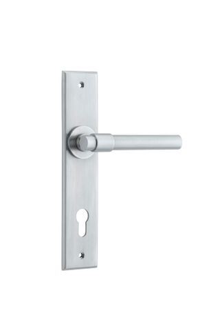 Iver TRA12404E85 Door Lever Helsinki Chamfered Euro Brushed Chrome