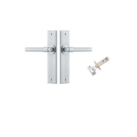 Door TRA12404KPASS60 Lever Helsinki Chamfered Brushed Chrm L137XP60 Pass Kit