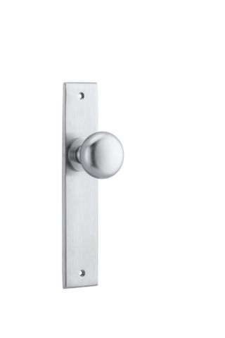 Iver TRA12446 Door Knob Cambridge Chamfered Latch Brushed Chrome