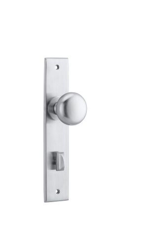 Door TRA12446P85 Knob Cambridge Chamfered Privacy Brushed Chrome