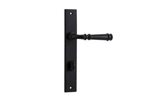 Door TRA12706P85 Lever Verona Rectangular Priv Mb Ctc85mm H240xw38xp59mm