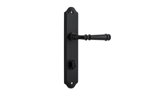 Door TRA12718P85 Lever Verona Shouldered Priv Mb Ctc85mm H240xw50xp59mm