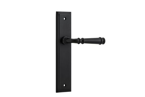 Door TRA12742 Lever Verona Stepped Latch Matt Black H240xw50xp59mm