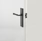 Door TRA12742 Lever Verona Stepped Latch Matt Black H240xw50xp59mm