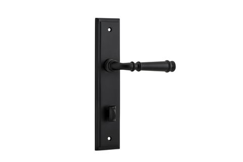 Door TRA12742P85 Lever Verona Stepped Privacy Mb Ctc85mm H240xw50xp59mm
