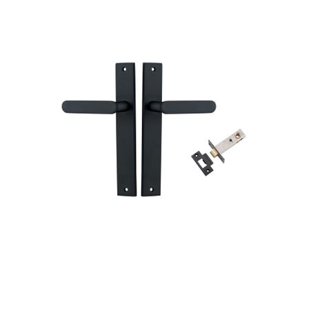 Door TRA12748KPASS60 Lever Bronte Rectangular Matt Black L117xp53mm Pass Kit
