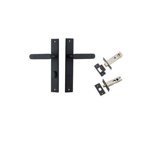 Door TRA12748KPRIV60 Lever Bronte Rectangular Privacy Matt Black CTC85 Kit