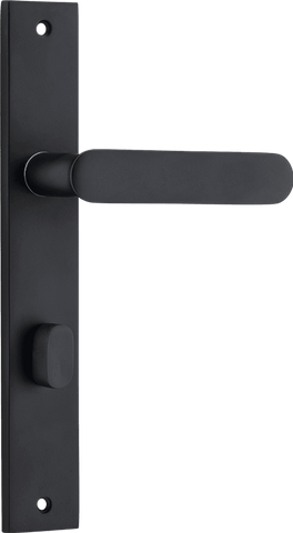 Door TRA12748P85 Lever Bronte Rectangular Privacy Matt Black Ctc85mm