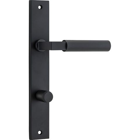 Door TRA12750P85 Lever Berlin Rectangular Privacy Matt Black Ctc85mm