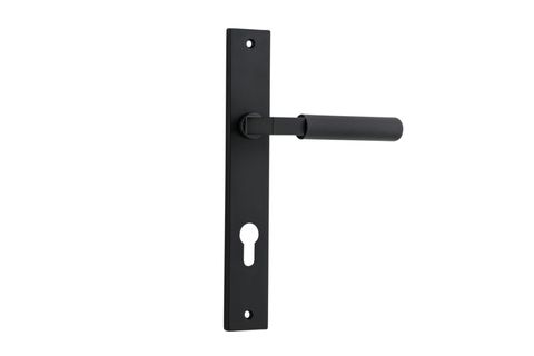 Door TRA12752E85 Lever Brunswick Rectangular Euro Matt Black Ctc85mm