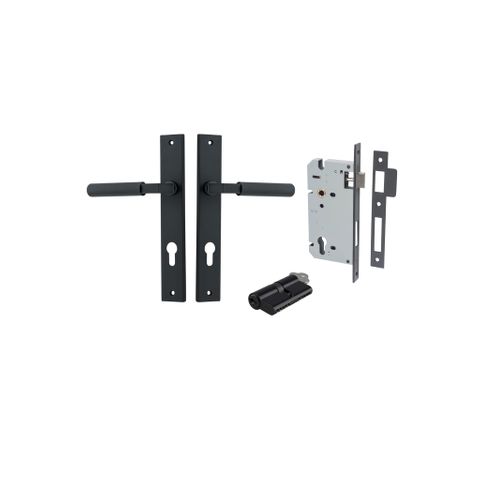 Door TRA12752KENTR60KK Lever Brunswick Rectangular Euro Pair Matt Black CTC85