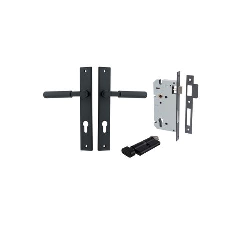 Door TRA12752KENTR60KT Lever Brunswick Rectangular Euro Pair Matt Black CTC85