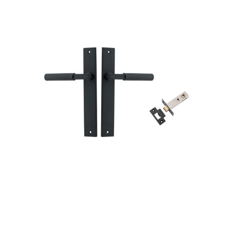 Door TRA12752KPASS60 Lever Brunswick Knurled Rectangular Matt Black Pass Kit