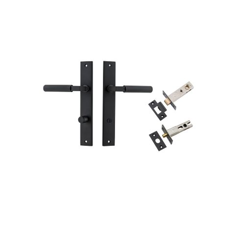 Door TRA12752KPRIV60 Lever Brunswick Rectangular Privacy Matt Black Kit