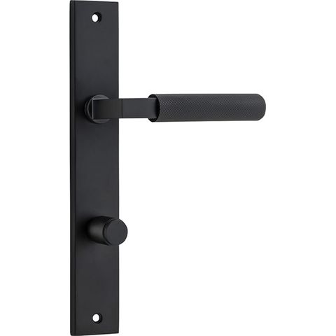 Door TRA12752P85 Lever Brunswick Rectangular Privacy Matt Black Ctc85mm