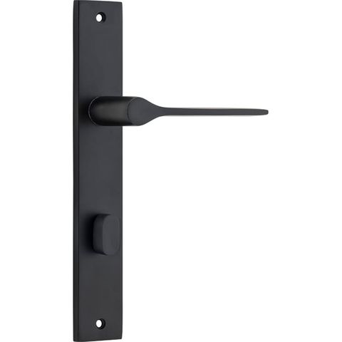 Door TRA12754P85 Lever Como Rectangular Privacy Matt Black Ctc85mm