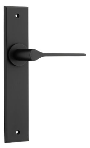 Door TRA12758 Lever Como Chamfered Latch Matt Black H240xw50xp61mm
