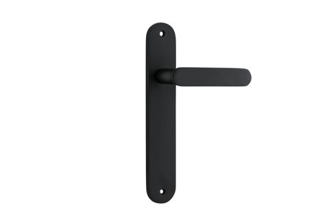 Door TRA12764 Lever Bronte Oval Latch Matt Black H237xw40xp56mm