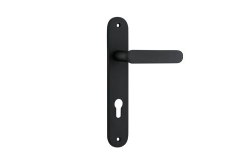 Door TRA12764E85 Lever Bronte Oval Euro Matt Black Ctc85mm H237XW40XP56