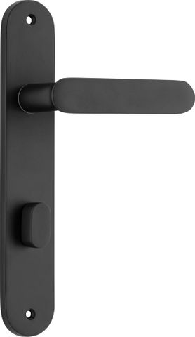Door TRA12764P85 Lever Bronte Oval Privacy Matt Black CTC85 H237XW40XP56