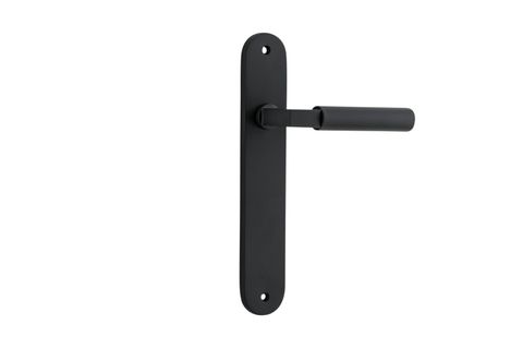 Iver TRA12766 Door Lever Berlin Oval Latch Matt Black H237xw40xp57mm