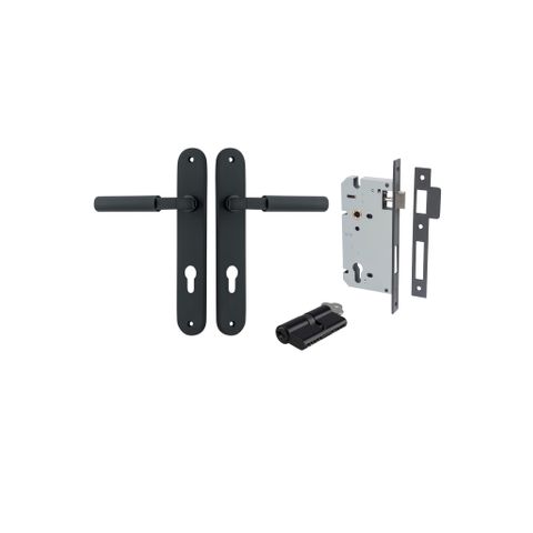 Door TRA12766KENTR60KK Lever Berlin Oval Euro Pair Matt Black Ctc85mm
