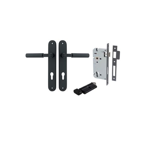 Door TRA12766KENTR60KT Lever Berlin Oval Euro Pair Matt Black Ctc85mm