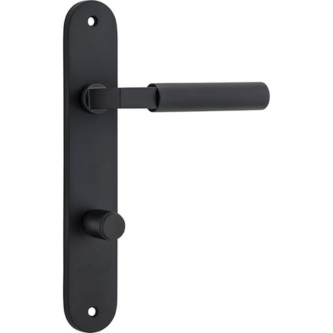 Door TRA12766P85 Lever Berlin Oval Privacy Matt Black CTC85 H237XW40XP57