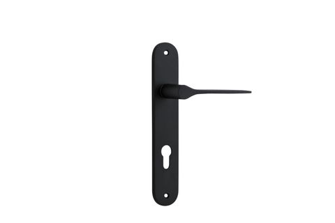 Door TRA12770E85 Lever Como Oval Euro Matt Black Ctc85mm H240xw40xp59mm