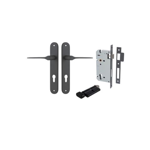 Door TRA12770KENTR60KT Lever Como Oval Euro Pair Matt Black Ctc85mm L119xp59mm