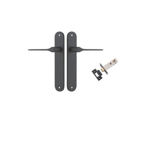 Door TRA12770KPASS60 Lever Como Oval Matt Black L119xp59mm Passage Set