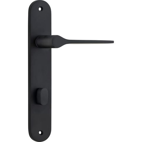 Door TRA12770P85 Lever Como Oval Privacy Matt Black Ctc85mm H240XW40XP59