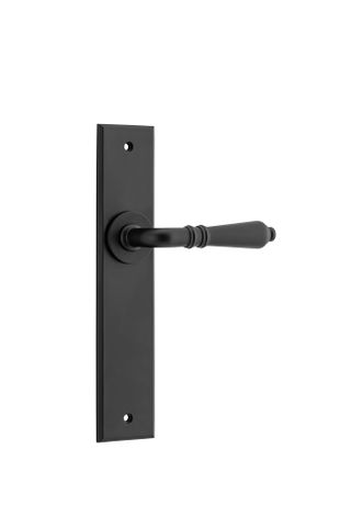 Door TRA12780 Lever Sarlat Chamfered Latch Matt Black H240xw50xp55mm