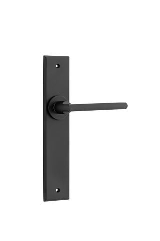 Door TRA12782 Lever Baltimore Chamfered Latch Matt Black H240XW50XP55