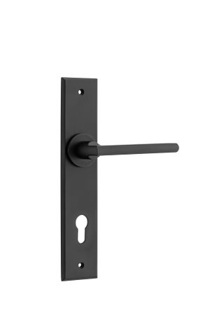 Door TRA12782E85 Lever Baltimore Chamfered Euro Matt Black H240XW50XP55M