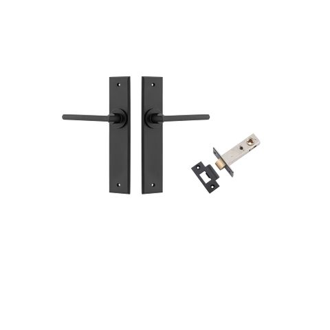 Door TRA12782KPASS60 Lever Baltimore Chamfered Matt Black L118XP56 Pass Kit