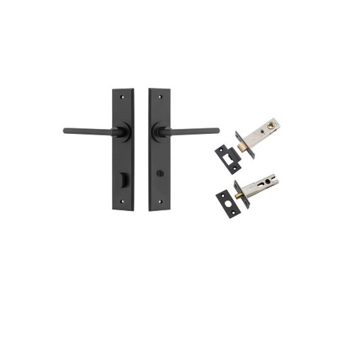 Door TRA12782KPRIV60 Lever Baltimore Chamfered Privacy Matt Black CTC85 Kit