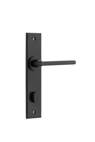 Door TRA12782P85 Lever Baltimore Chamfered Privacy Matt Black Ctc85mm