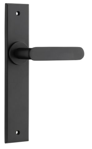 Door TRA12784 Lever Bronte Chamfered Latch Matt Black H240xw50xp55mm