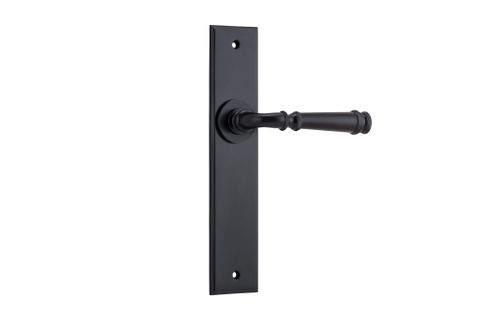 Door TRA12786 Lever Verona Chamfered Latch Matt Black H240xw50xp59mm