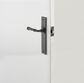 Door TRA12786 Lever Verona Chamfered Latch Matt Black H240xw50xp59mm