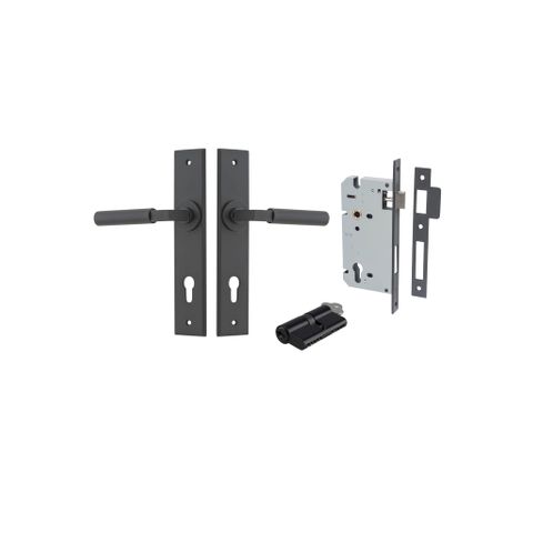 Door TRA12794KENTR60KK Lever Berlin Chamfered Euro Pair Matt Black Ctc85mm