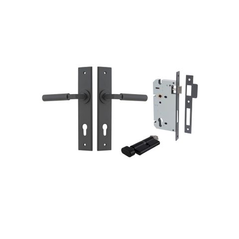 Door TRA12794KENTR60KT Lever Berlin Chamfered Euro Pair Matt Black Ctc85mm