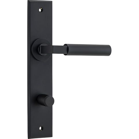 Door TRA12794P85 Lever Berlin Chamfered Privacy Matt Black Ctc85mm
